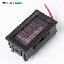 Красный индикатор уровня заряда тестер емкости батареи двойной дисплей светодиодный цифровой вольтметр для 48 в красный свинцово-кислотный литиевый аккумулятор