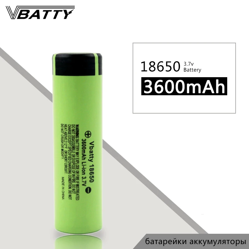 

Very cheap 18650 battery Vbatty 3600mah 10A 3.7V battery Li-ion rechargeable batteries with flat top PK NCR18650B (1pc/lot)
