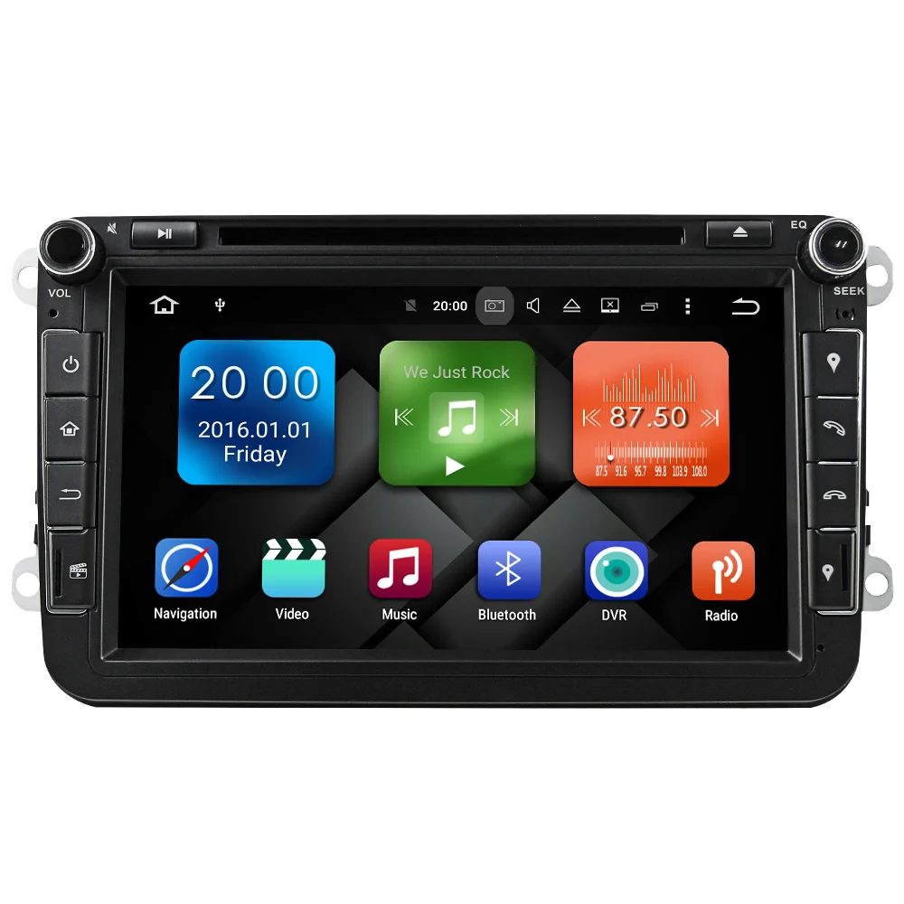 Discount Eunavi Android 8.0 Octa Core 4GB RAM Car DVD for VW Passat CC Polo GOLF 5 6 Touran EOS T5 Sharan Jetta Tiguan GPS Radio Seat A 2