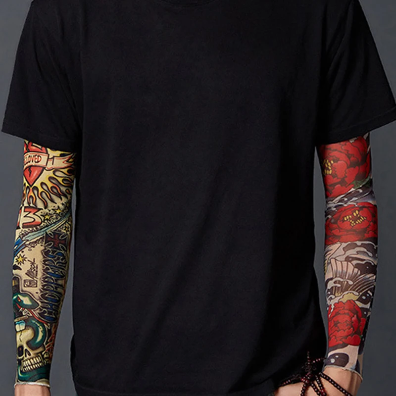 

Tattoo Sleeve for Men UV Protection Cooling or Warmer Sleeves arms Sunblock Protective Gloves Running Golf Cycling Driving