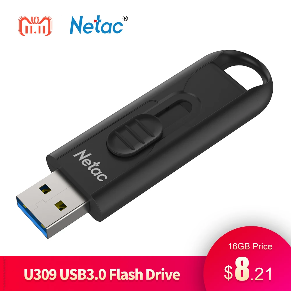 

Netac U309 USB Flash Drive 16GB 32GB USB Flash 64GB 128GB USB 3.0 Encrypted Pendrive Waterproof Flash Drive Memory Pen Drive