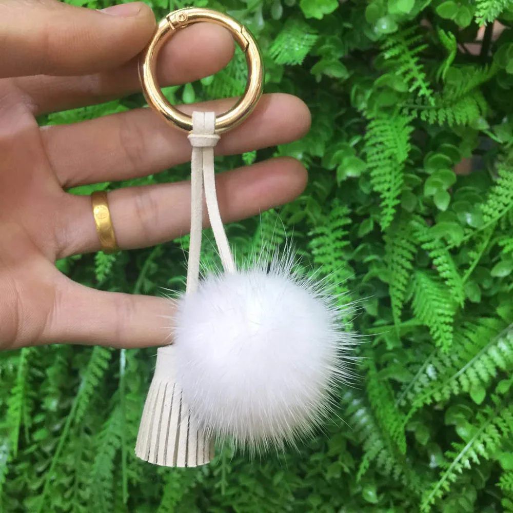 mink fur pompom tassle 1