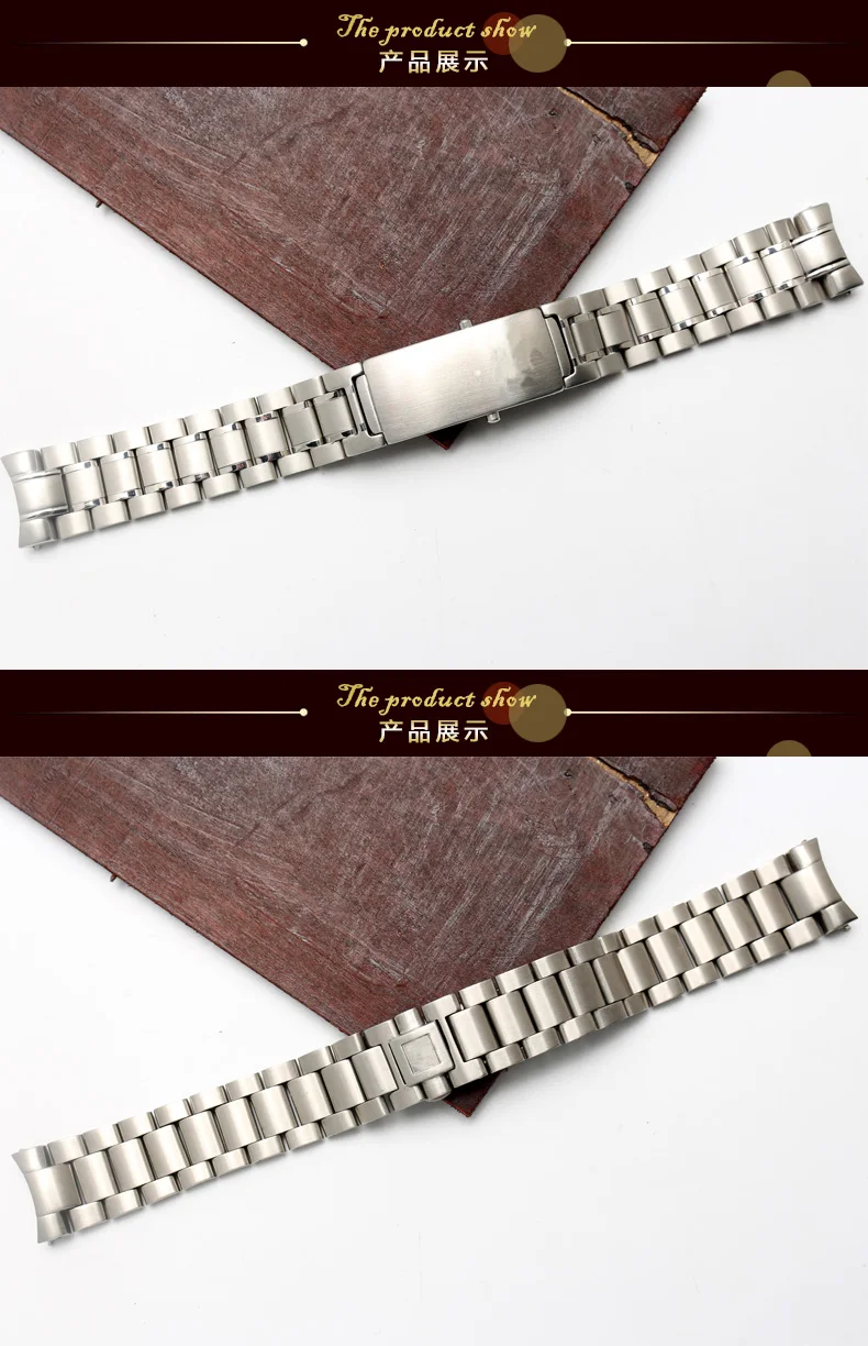 Sólida Pulseira de Aço Inoxidável 20mm 22mm