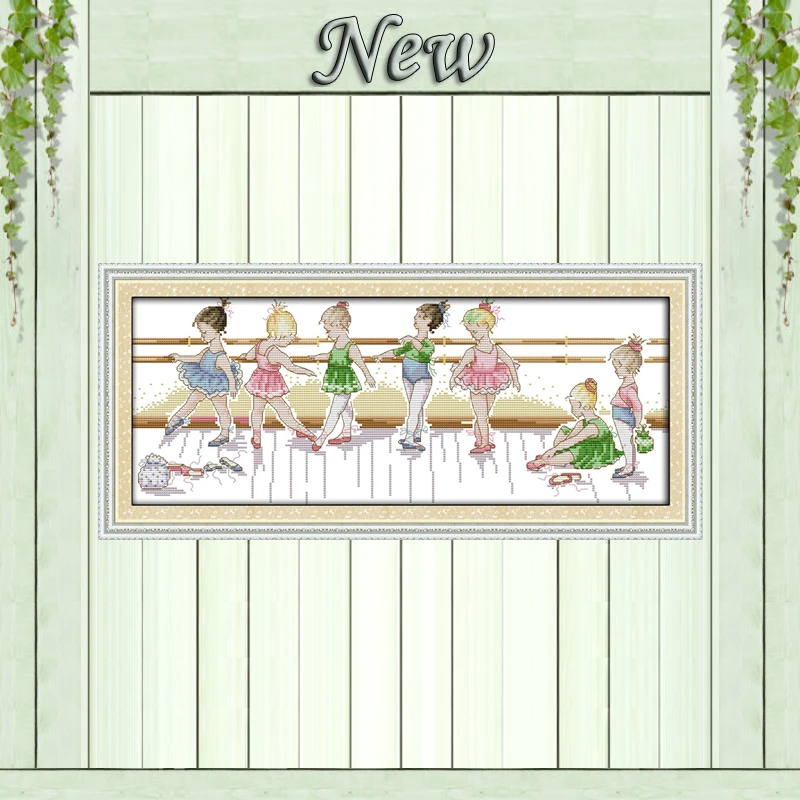 

The little ballet girls lovely diy painting counted printed on canvas DMC 11CT 14CT Cross Stitch kits needlework Sets embroidery