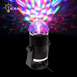 TSLEEN 3 Вт DJ гамма лазерный изменение звук Активизированный магия мини дискотечный шар светодиодные огни этапе для КТВ Xmas свадебная