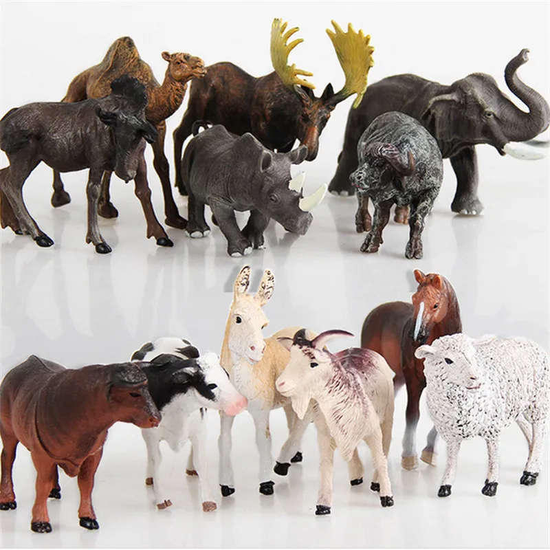 small plastic forest animals