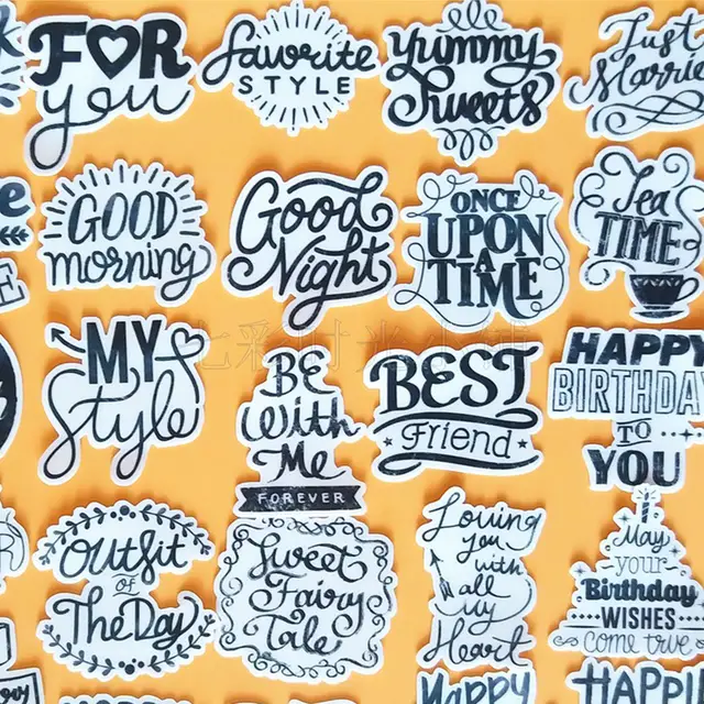 Us 2 18 20 Off 40pcs Vintage Letter Stickers Black And White Series Diy Scrapbooking Happy Planner Journal Crafts Album Decoration Stickers In Us 2 18 20 Off 40pcs Vintage Letter Stickers Black And White Series Diy Scrapbooking Happy Planner Journal Crafts Album Decoration Stickers In