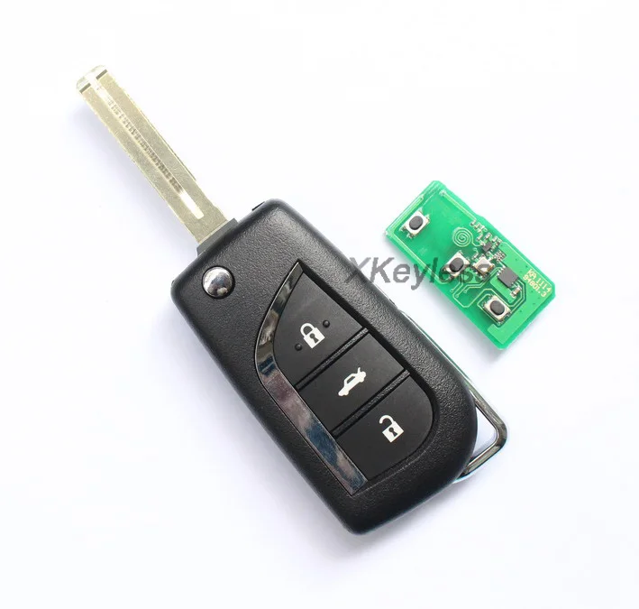 

for Toyota Corolla Altis Yaris 3 button fob flip remote key control 314mhz