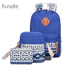 3 PC/Set Stylish Canvas Printing Backpack Women School Bags for Teenage Girls Cute Book bags Laptop Backpacks Female Sac A Dos