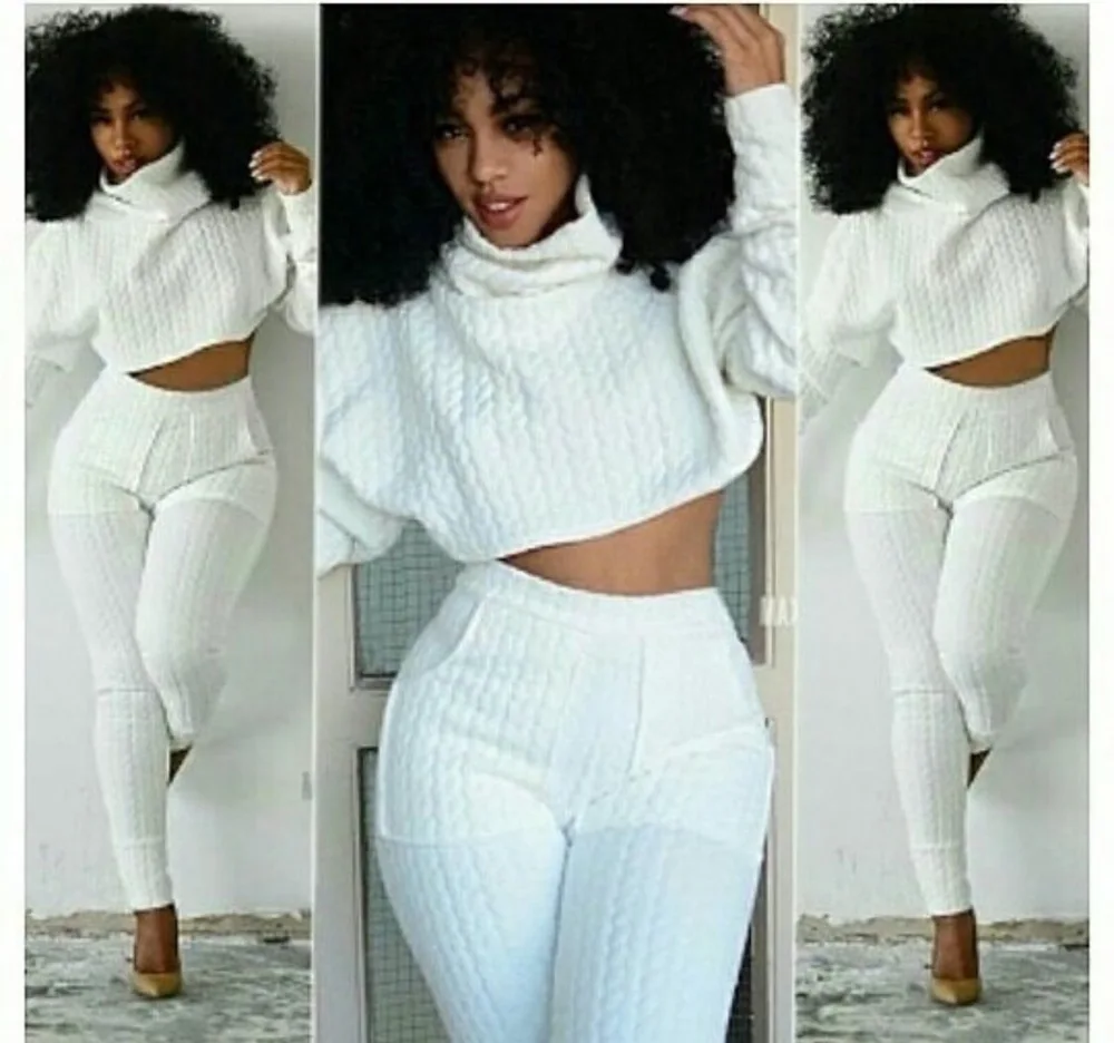 Online Invierno Sexy diseño de moda Casual pantalones largos dos piezas mamelucos mujer mono sólido mono grueso ropa de mujer