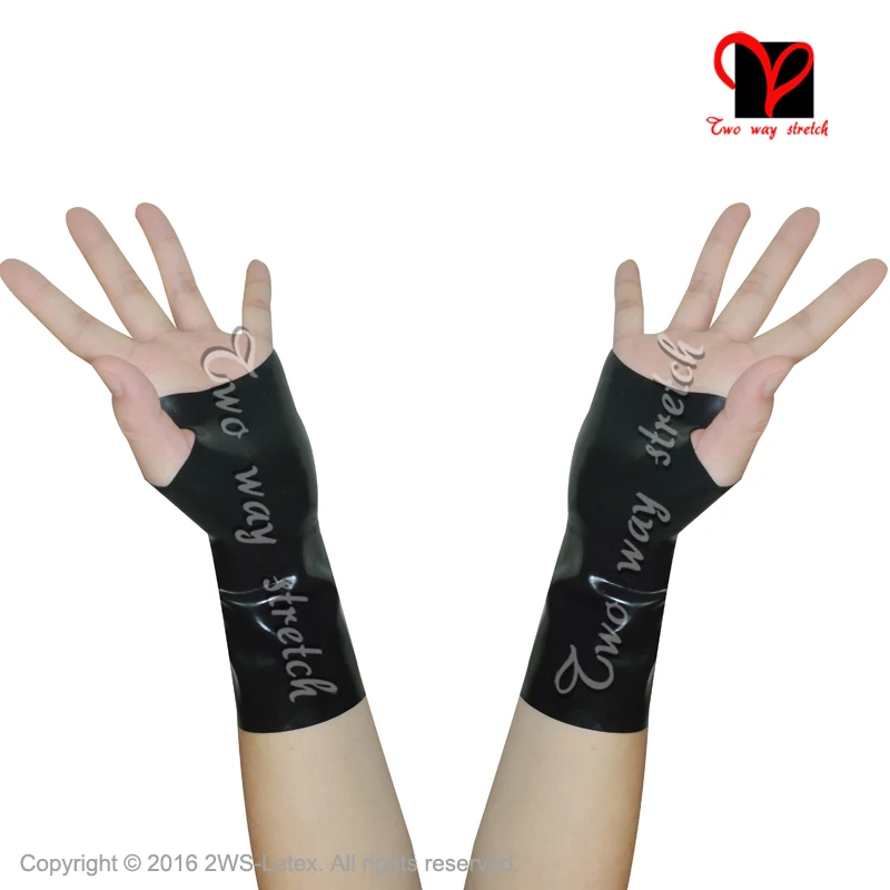 Сексуальный черный латекс короткие перчатки новинка Резиновые наручные пальцев Варежки gummi рукавицы XXXL Большие размеры ST-022