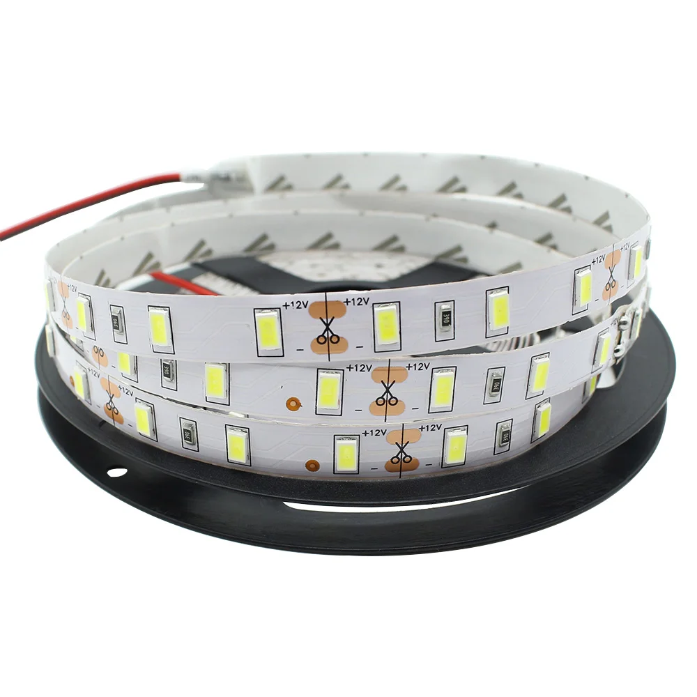 LED Strip Tape DC12V 5M 3014/2835/5050/5630 Flexible LED Strip Light Non-Waterproof Indoor Home Decoration White/RGB LED Lights