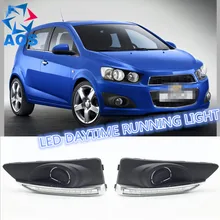 2PCs/set car styling Daytime Running light led car daylight lamp For Chevrolet Aveo Sonic 2012 2013 2014
