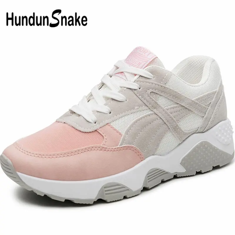Hundunsnake الصيف السيدات رياضة المرأة أحذية رياضية 2019 احذية الجري للنساء التنغيم الأحذية تنفس المدربين الوردي A-054