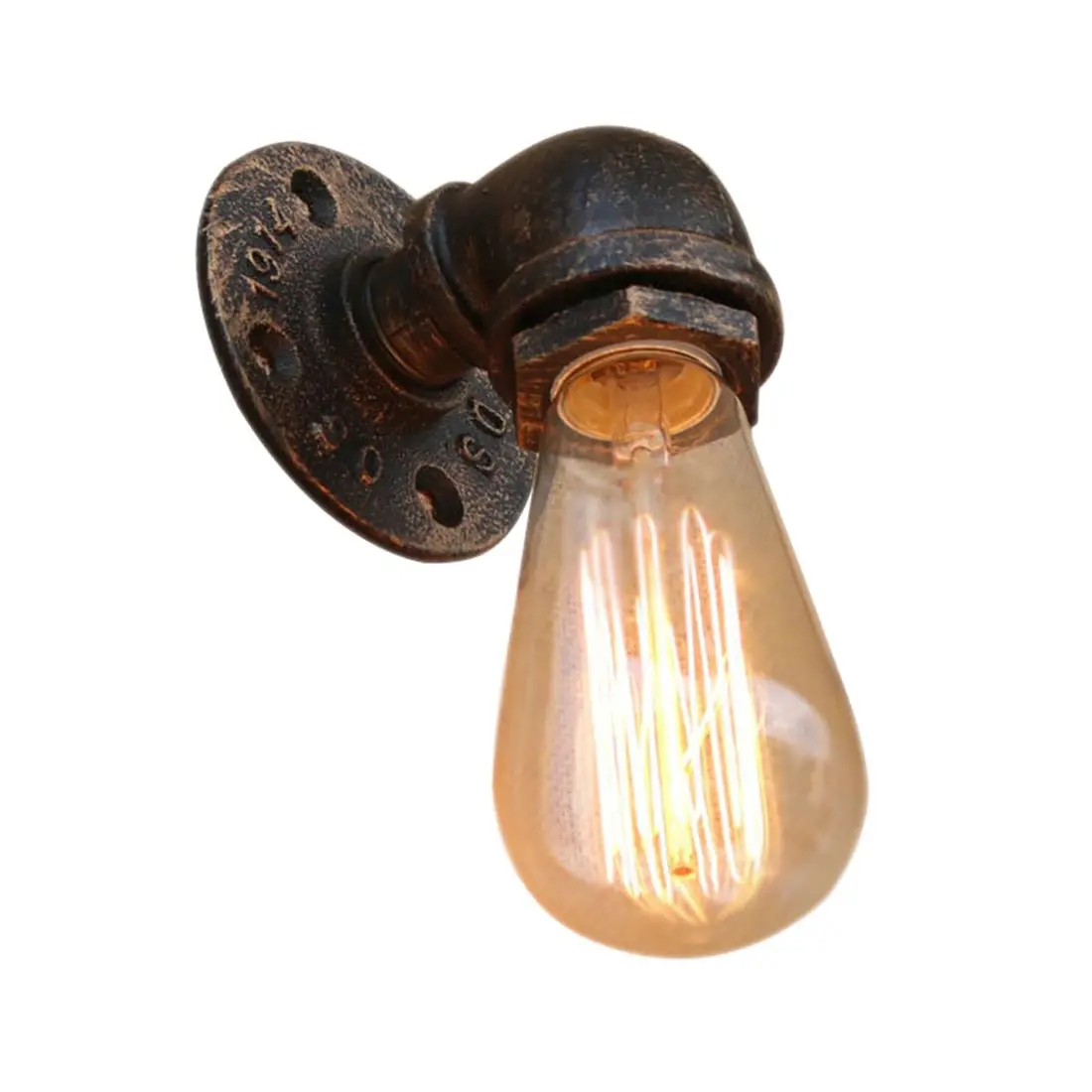 BG804 retro industrial simple 110V-240V antique iron pipe small wall lamp loft light bar retro European and American cafe decora