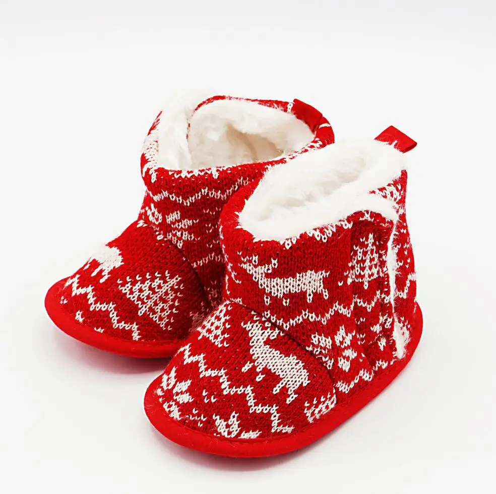 Зимние детские ботинки; Рождественская Детская кроватка; Bebe; для мальчиков и девочек; Теплая обувь для малышей; для новорожденных; для малышей; обувь для снежной погоды; DS19