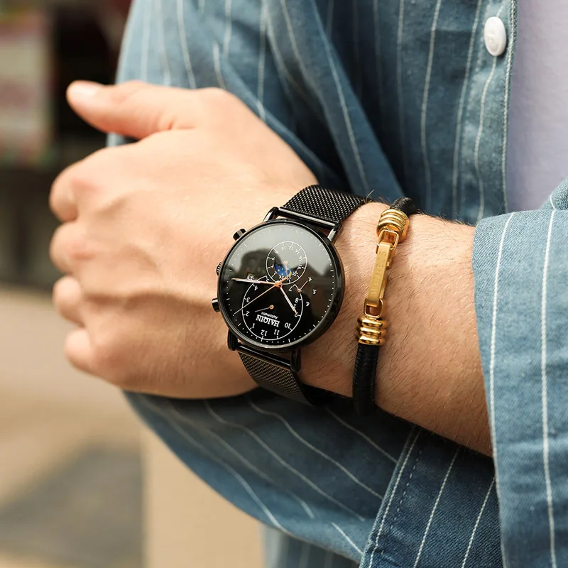

New HAIQIN Mens Watches Top Brand Mechanical Watch Men Sport Wristwatches Stainless Waterproof Automatic Male Clock Relogio Man