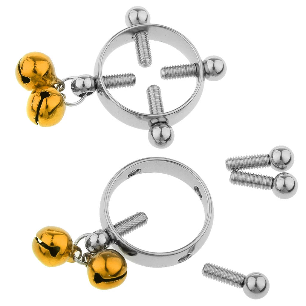 2pcs Women Cheater Fake Nipple Ring Shield Ring Screw Body Piercing Circle None Pierced