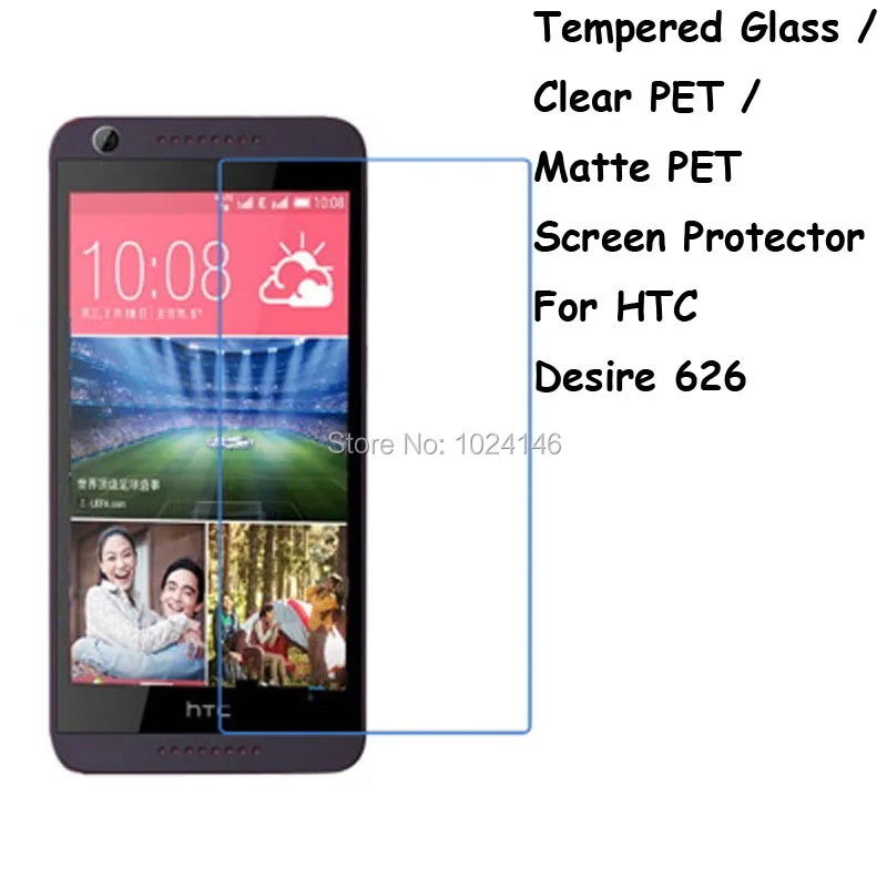 

Tempered Glass / Clear PET / Matte PET - Screen Protector Protective Film Protection Guard HTC Desire 626 626S 626G Plus 5.0