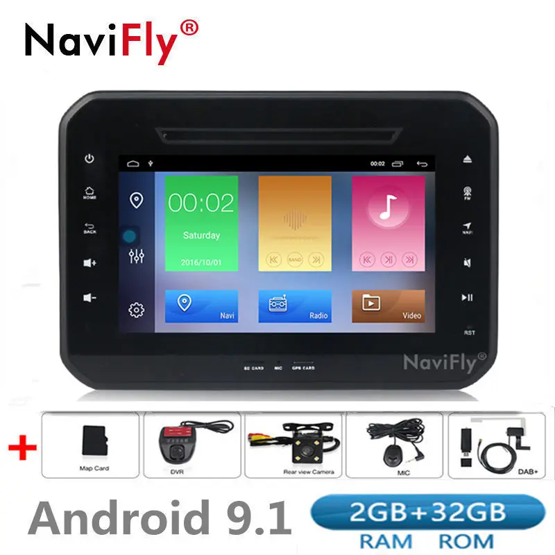 Cheap 2din Android 9.1 Car dvd radio FM for SUZUKI IGNIS ignis 2017 2018 dvd video player HD1024*600 WIFI BT USB audio GPS Navigation 0