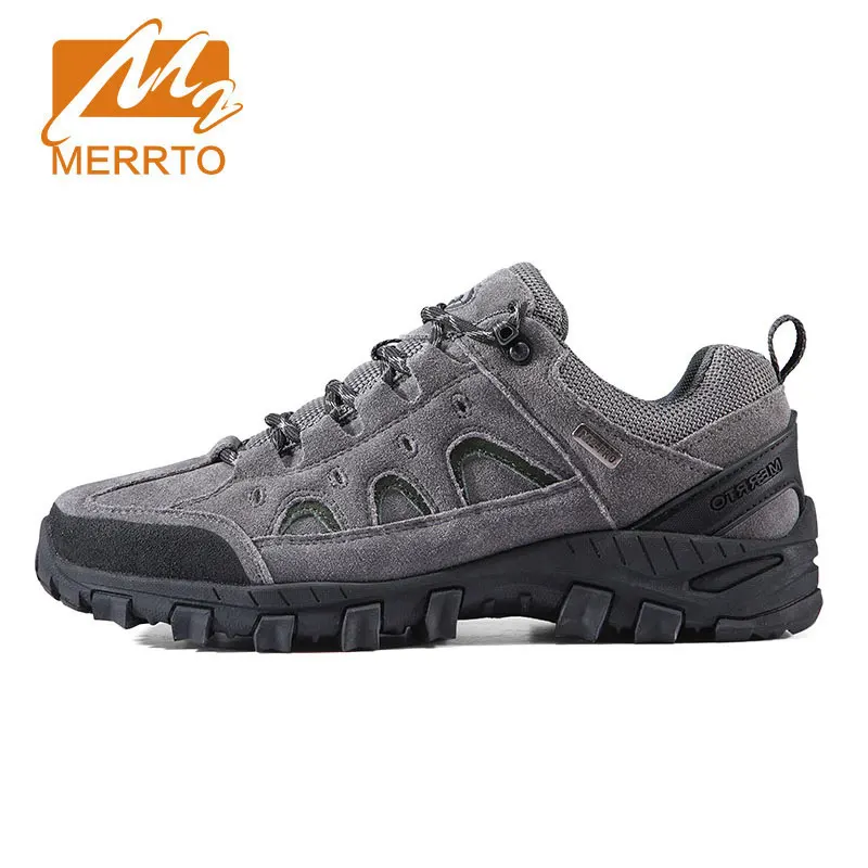 

Merrto Outdoor Hiking Boots Hiking Shoes Men Suede Leather Sports Sneakers Men Trekking Shoes Breathable Mountain Boots Climbing