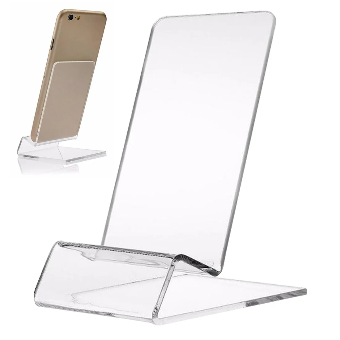 

clearcolor Acrylic Phone Mount Holder Mini Portable Display Stand Rack Stand for Cell Phone Display