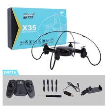 RC Quadcopter Mini Drone con Cámara 0.3MP 480 P WiFi FPV Drone Drone Autofoto Dron Altitud Hold Auto Hover RC Helicóptero X35