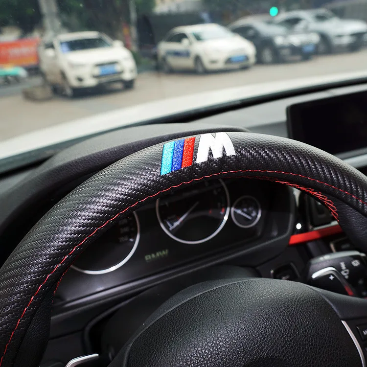 38CM New styling car Interior decoration carbon fiber Sports style ///M