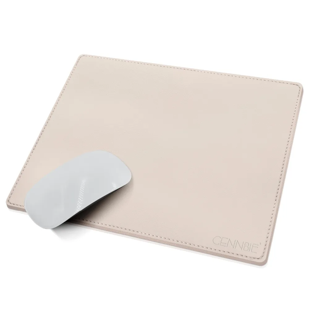 Small PU Leather mouse pad lock edge non slip 26x21cm CENNBIE gaming