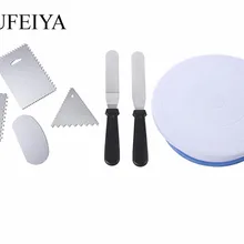 Товары для украшения торта- подача заявки на поворотный стол для торта 10 дюймов с 6 дюймов лопатка для глазирования+ Обледенение гладкой