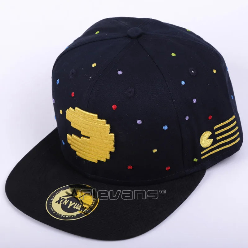 Pacman Snapback бейсболка с вышивкой шляпа для мужчин и женщин Pac Мужская Повседневная Хип-хоп кепка s