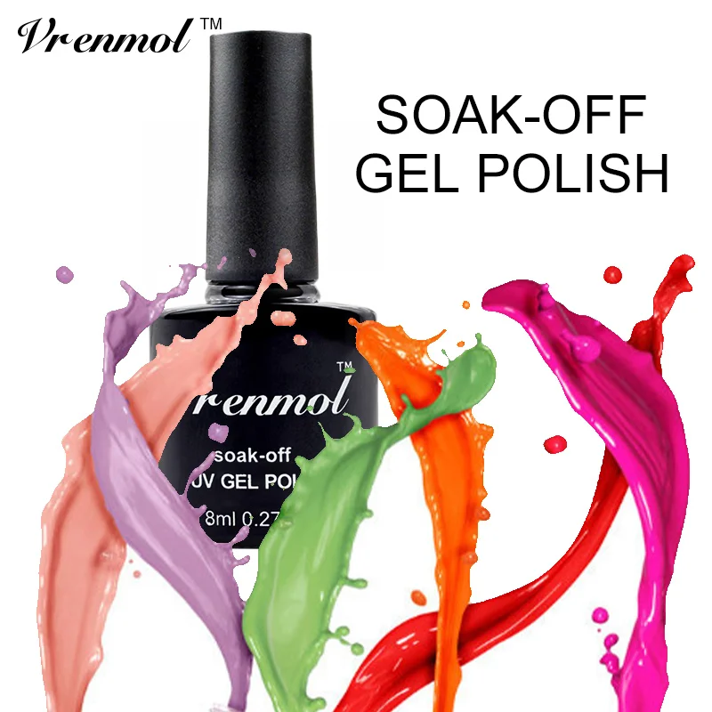 

Vrenmol 1pcs Long Lasting Gel Lacquer Shining 29 Colors Soak Off UV/LED Nail Gel Polish Esmaltes Semi Permanent