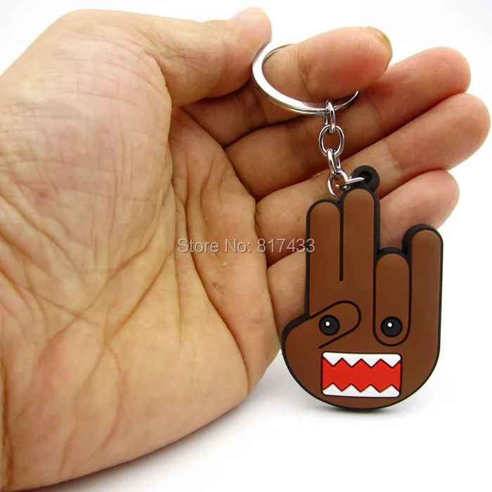 10 шт. мягкий резиновый domomode domo kun domokun рука шокер брелок кольцо для ключей|keychain nos|nos