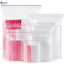 Integriteit Verschillende Grootte Transparant Self Sealing Cadeau/Cookie/Doek Opslag Zakjes Herbruikbare Clear Zip Lock Plastic Verpakking Zakken