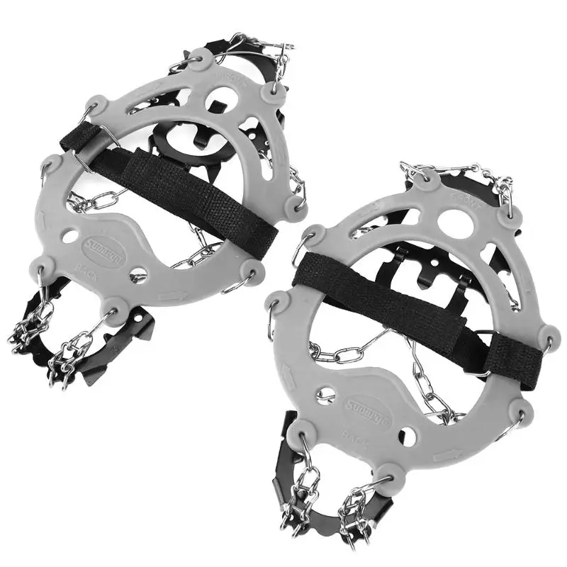

2pcs Climbing Ice Gripper 12-Teeth Outdoor Anti-Slip Climbing Snow Spikes Crampons Claws Grips Boots Grips Crampon Walk Cleats