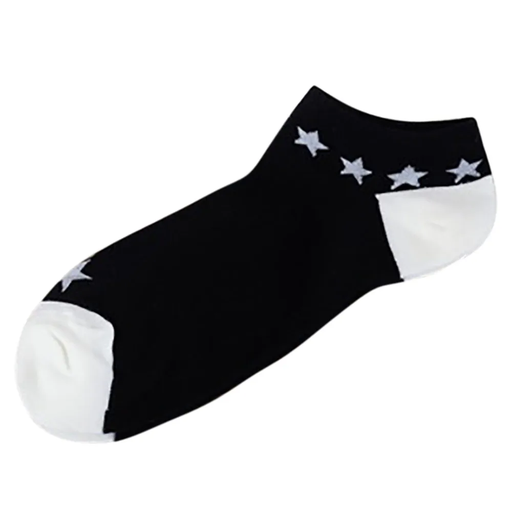 Новинка; 1 пара; удобные носки в полоску со звездами для мужчин и женщин; Хлопковые женские носки; тапочки; короткие носки; носки до лодыжки;# c50 - Цвет: C