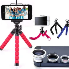 Мини штатив Цифровая камера подставка для мобильного телефона Гибкая подставка Осьминог Гибкий монопод для iphone 7 6 6s 5 набор объективов для цифровой камеры
