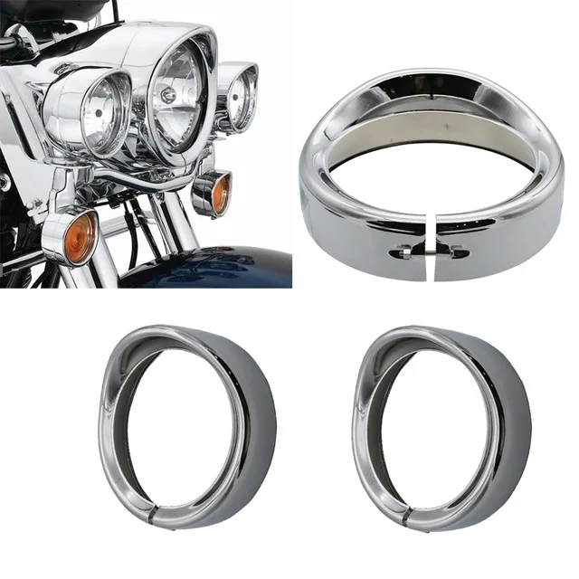 7 &quotфара козырек стиль налобный фонарь накладка кольцо для Harley 4 5&quot 1/2 дюйма фара