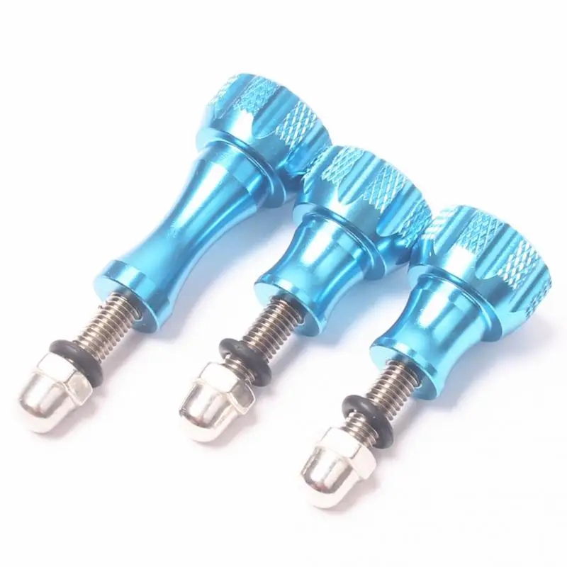

3pcs stainless steel Knob Nut Thumb Aluminum For Gopro Screw 1 Long And 2 Short Three-piece Bolts