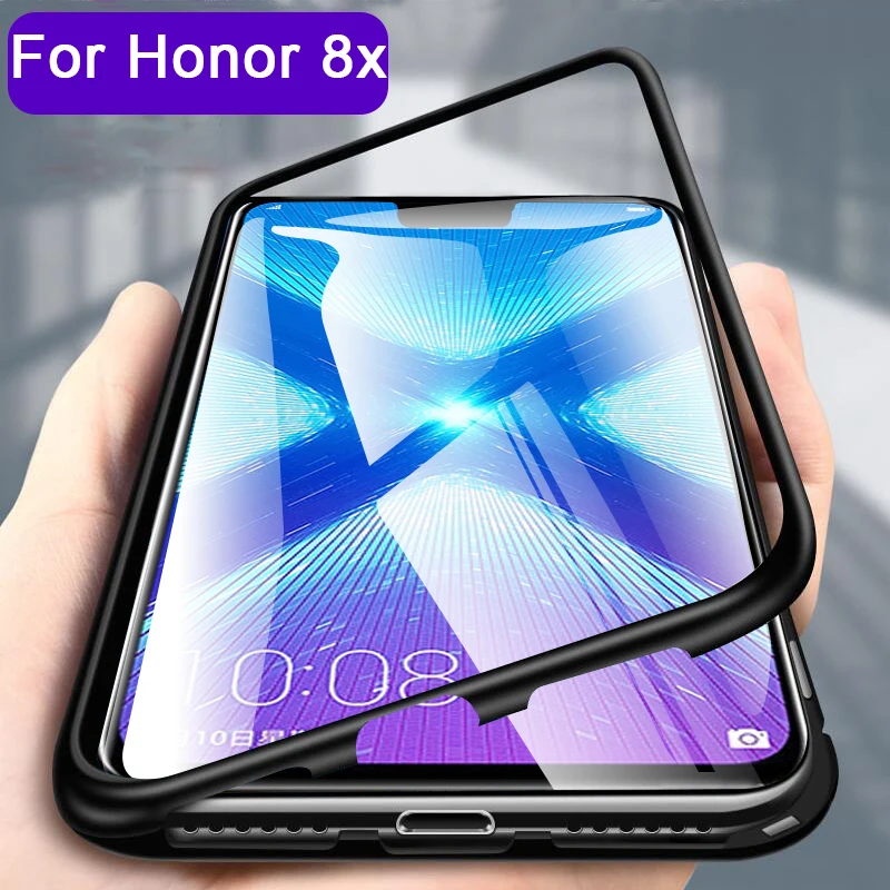 Магнитная Адсорбция мобильный телефон в виде ракушки для Huawei honor 8x задняя стекло