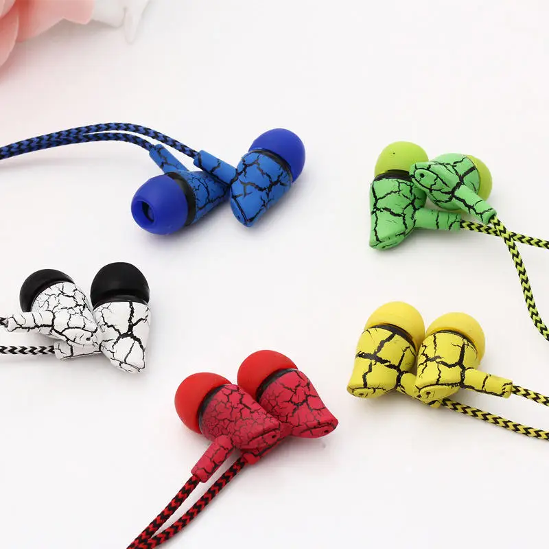 

3.5mm Hands Free Headset Crack Earphone Earbud with Microphone for Samsung MP3 MP4 Sport Earphone Wired
