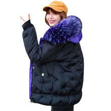 With Thicken Fur Collar New Winter Jacket Women Cotton Padded Outwear Female Coat Warm High Quality Ladies Parka