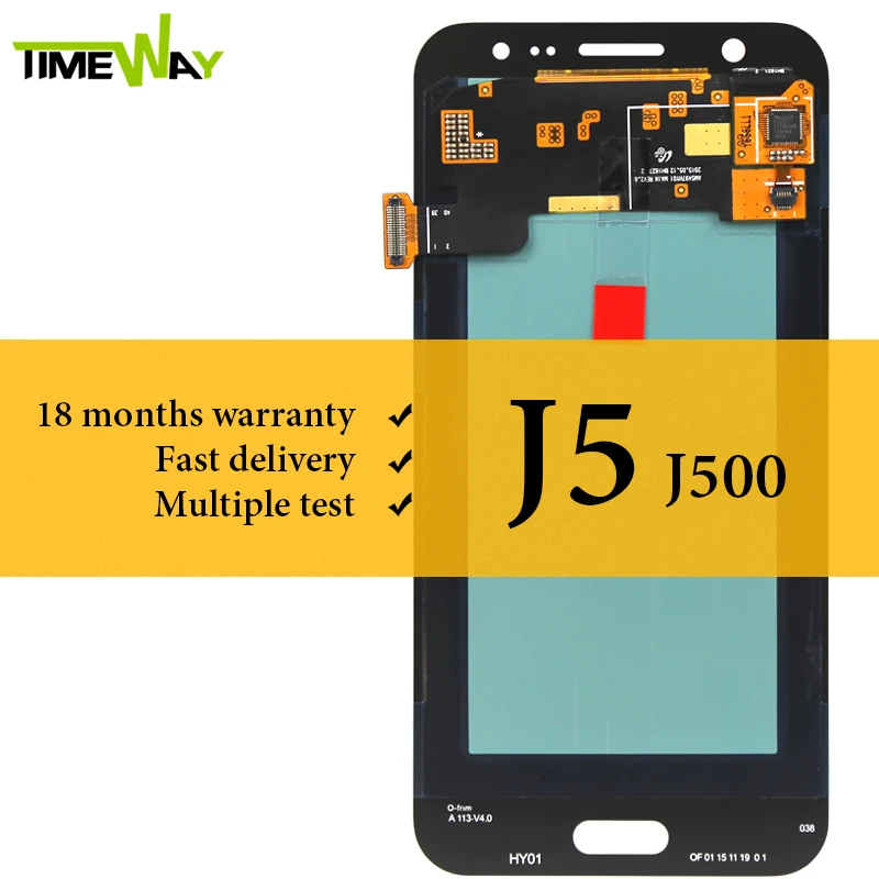 ЖК дисплей класса AMOLED для Samsung J5 2015 J500 J500F сенсорный экран без битых пикселей в