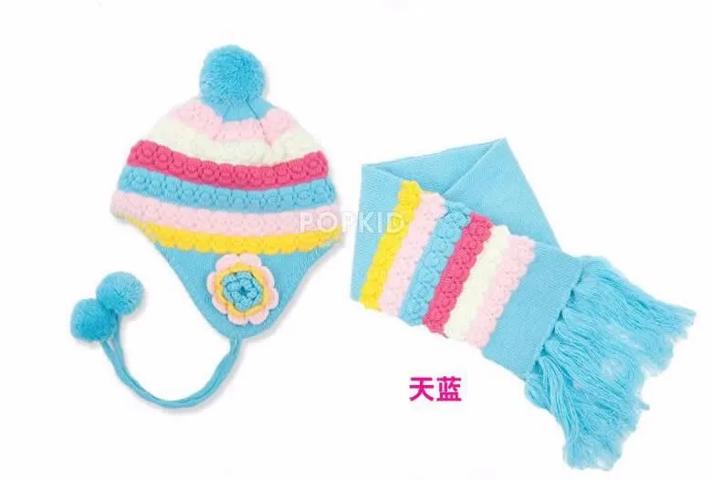 Лидер продаж, красивый детский головной убор, вязаная детская зимняя шапка, детский шарф с рисунком ананаса, шапка для девочек, защита для ушей, шапка MZ29