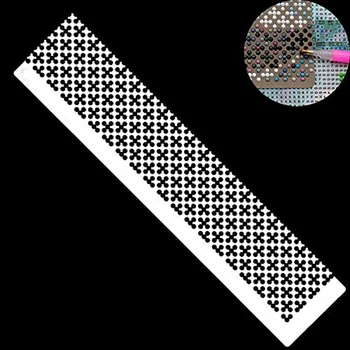 

5D DIY Diamond Painting Tool Stainless Steel Ruler with 699 Blank Grids for Diamond Painting Round Full Drill & Partial Drill