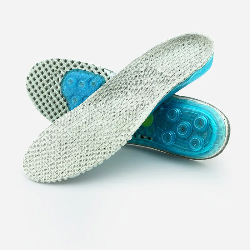 

High Quality Silicone Gel Orthopedic Insoles Shock Absorbant Pads Foot Care for Plantar Fasciitis Pain Relieve Running 1 Pair