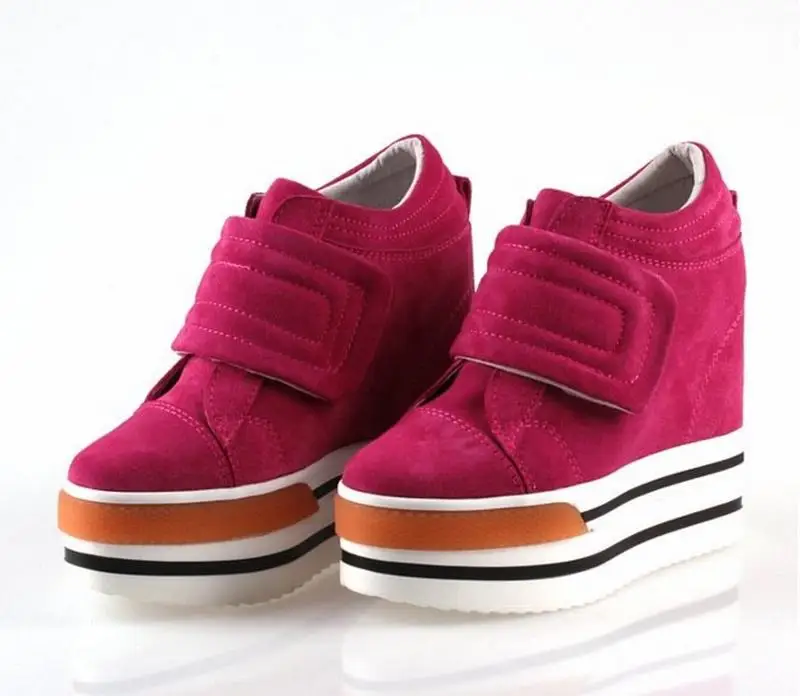 forme Rose Cachée En Croissante Printemps coffee Casual Talon Nubuck Femmes 2017 Hauteur Dames brown Chaussures Daim Vache Ultra Invisible Haute Coins Plate UOHdXdqxYw