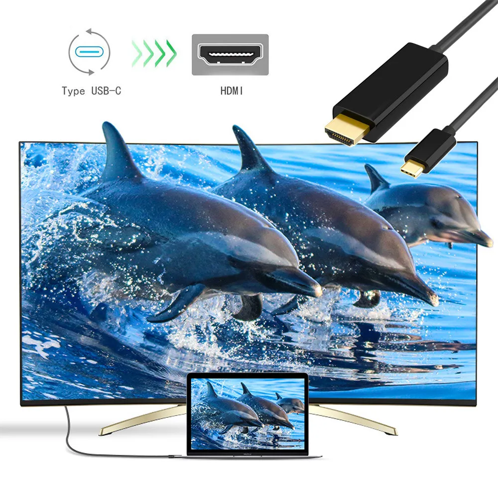 Тип-c к HDMI зеркальное отображение адаптер 4K Lightning Кабель адаптер для samsung для Iphone сотовый телефон Прямая поставка