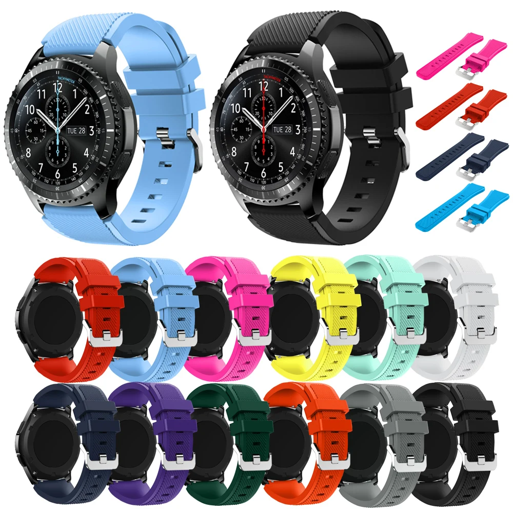 Ремешок спортивный для Samsung Gear S3 Frontier Classic силиконовый браслет Galaxy Watch 46 мм 22