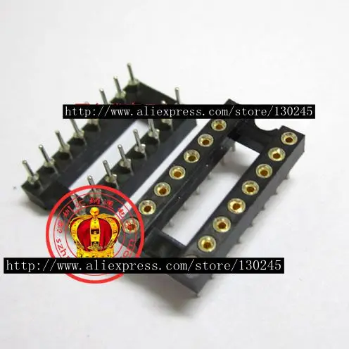 

100pcs/lot 16P IC DIP16 socket hole round pin dip IC socket 16 foot hole seat In Stock
